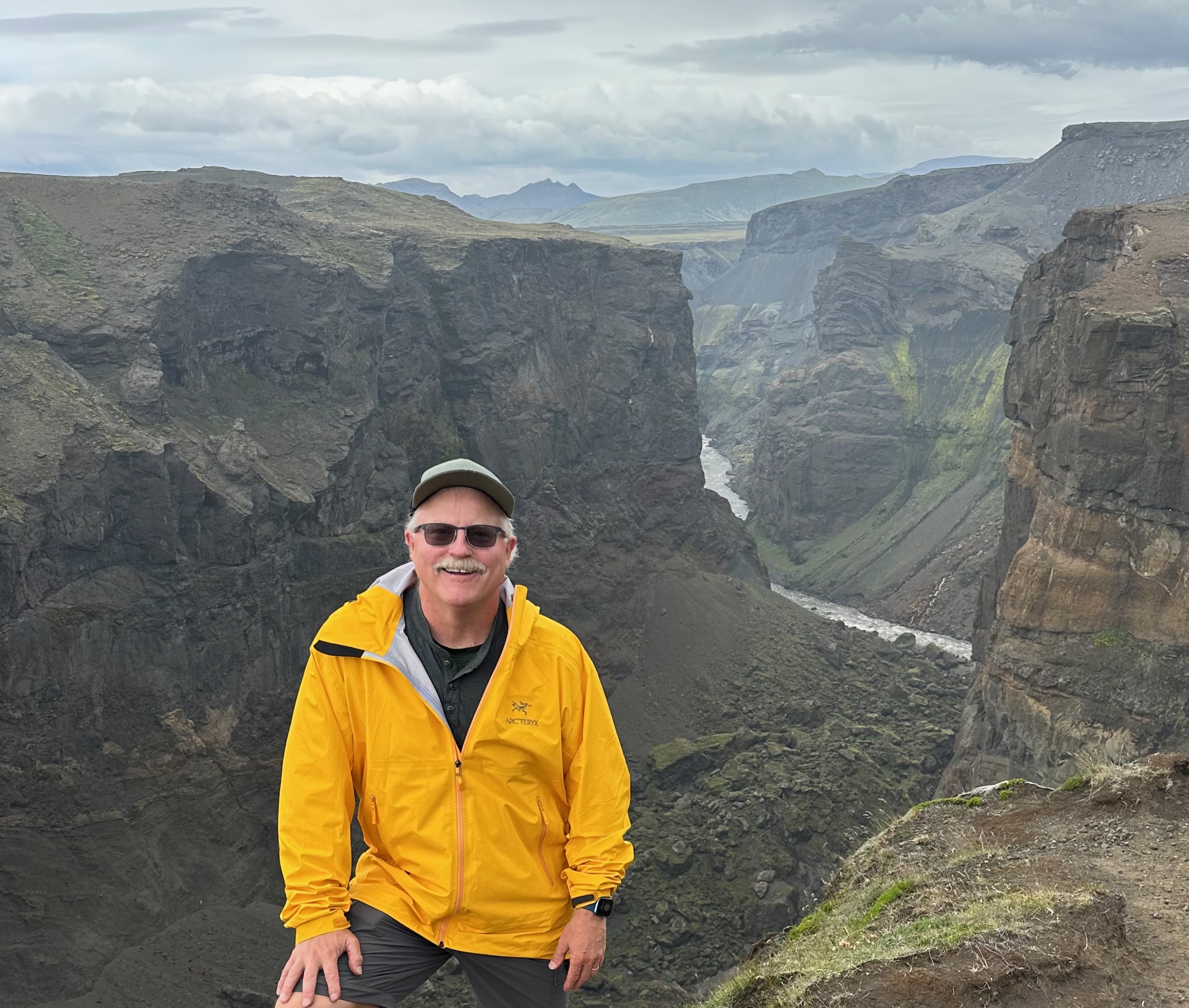 Jim VanOosten hiking in Iceland